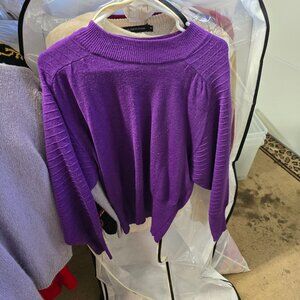 Vintage Weathervane Purple Knit Sweater - Retro 80s/90s Style